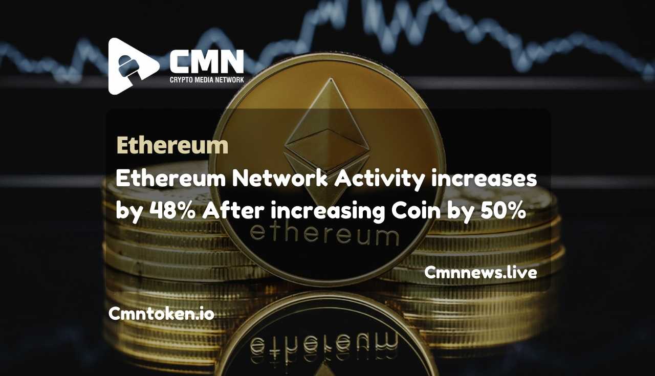 Ethereum Network Activity increases by 48% After increasing Coin by 50%